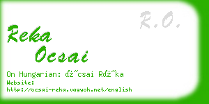 reka ocsai business card